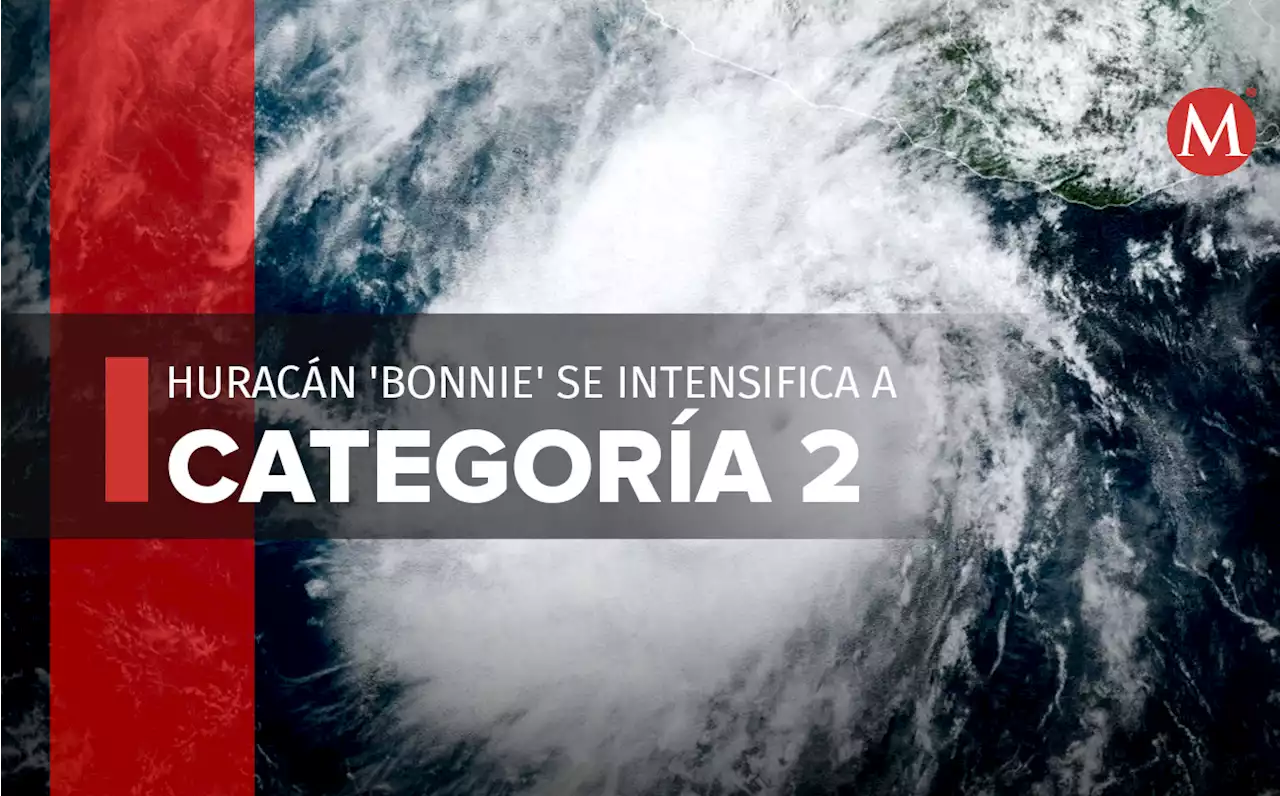 Huracán 'Bonnie' se intensifica a categoría 2 cerca de Acapulco