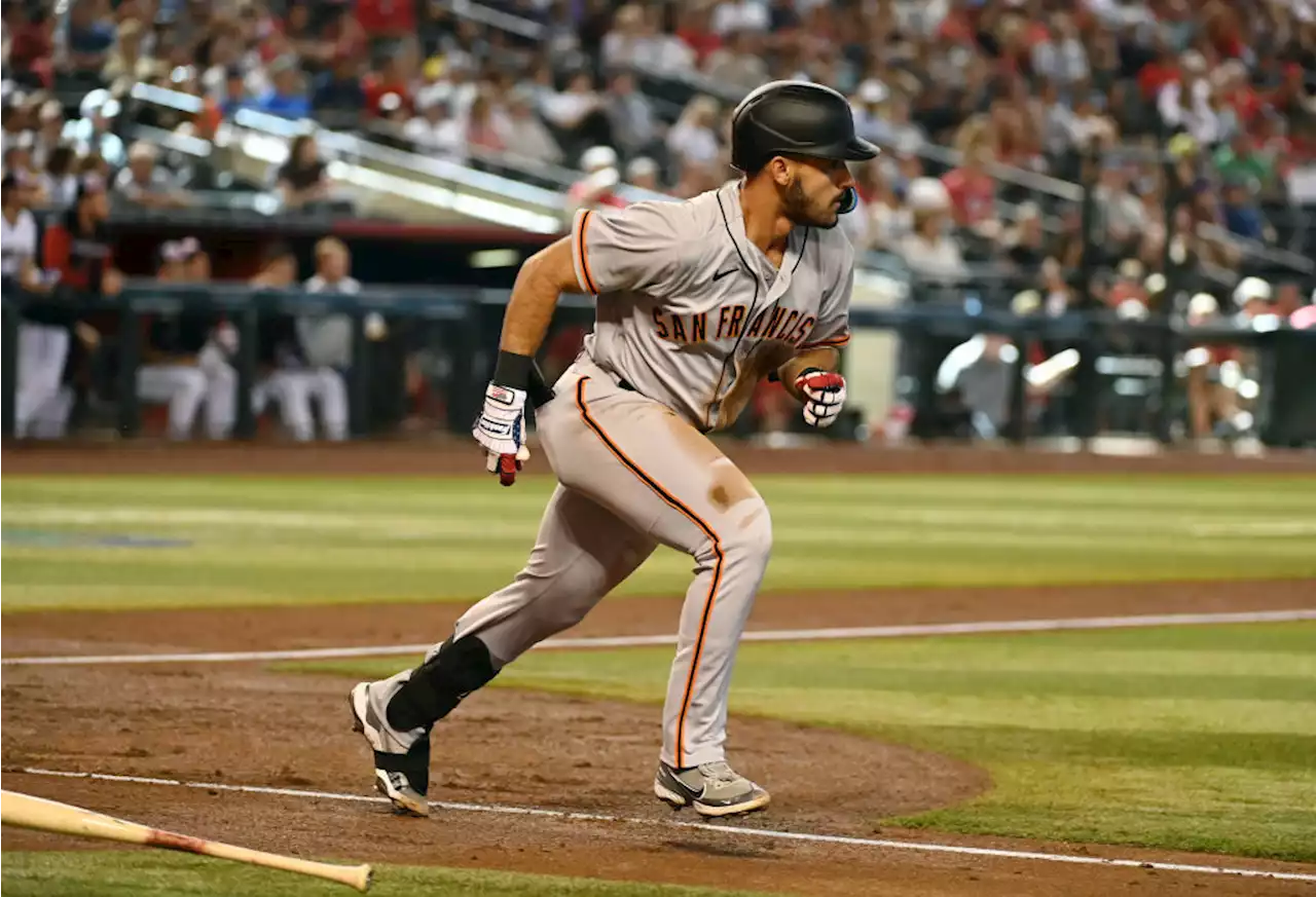 After long road to MLB, SF Giants prospect doubles off MadBum in 1st AB