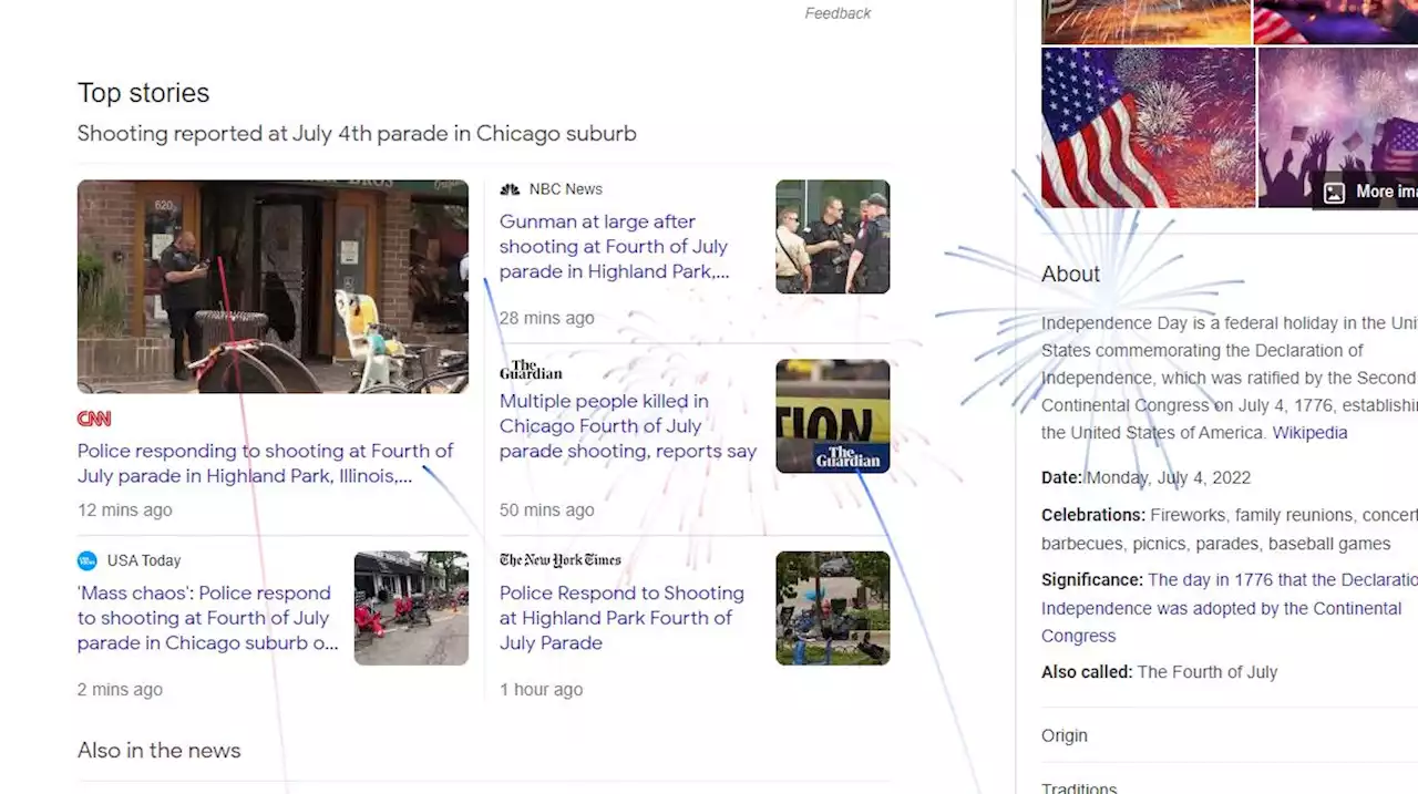 Americans report Google's tone-deaf fireworks animation over news of mass shooting - SoyaCincau