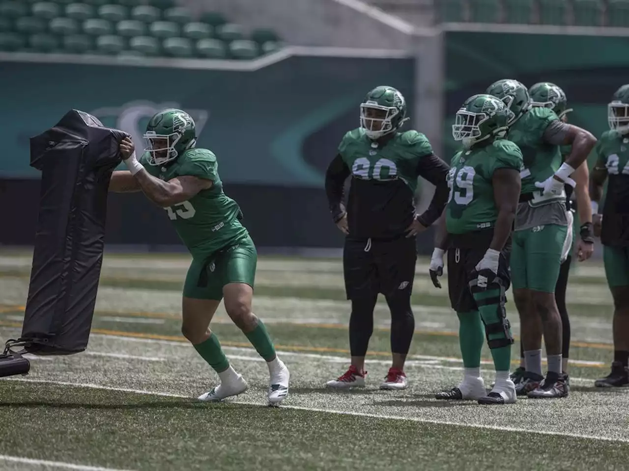 Saskatchewan Roughriders' Pete Robertson racks up sacks