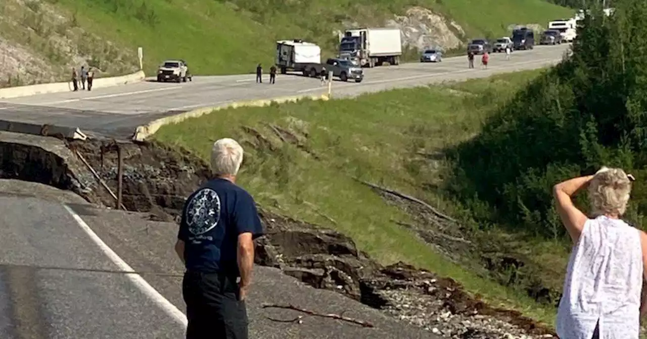 Repairs to portion of Alaska Highway washed out by flooding could take weeks, officials say