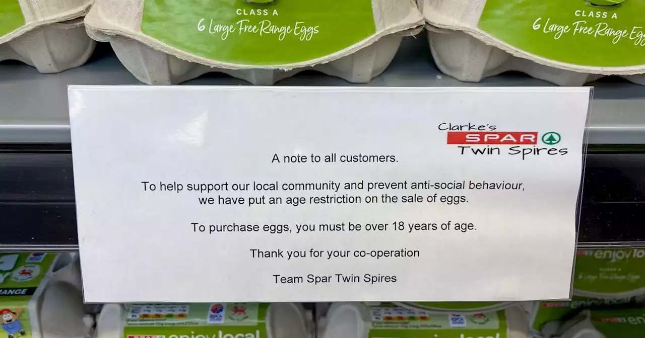 18 and over: Belfast shop puts age restriction on buying eggs due to ASB