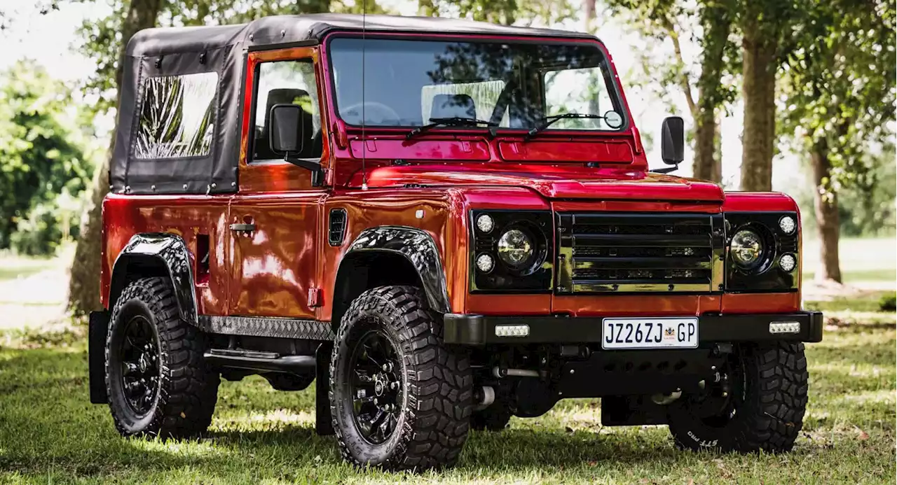 This Red 1996 Land Rover Defender Is Ready For The Toughest Of Adventures | Carscoops