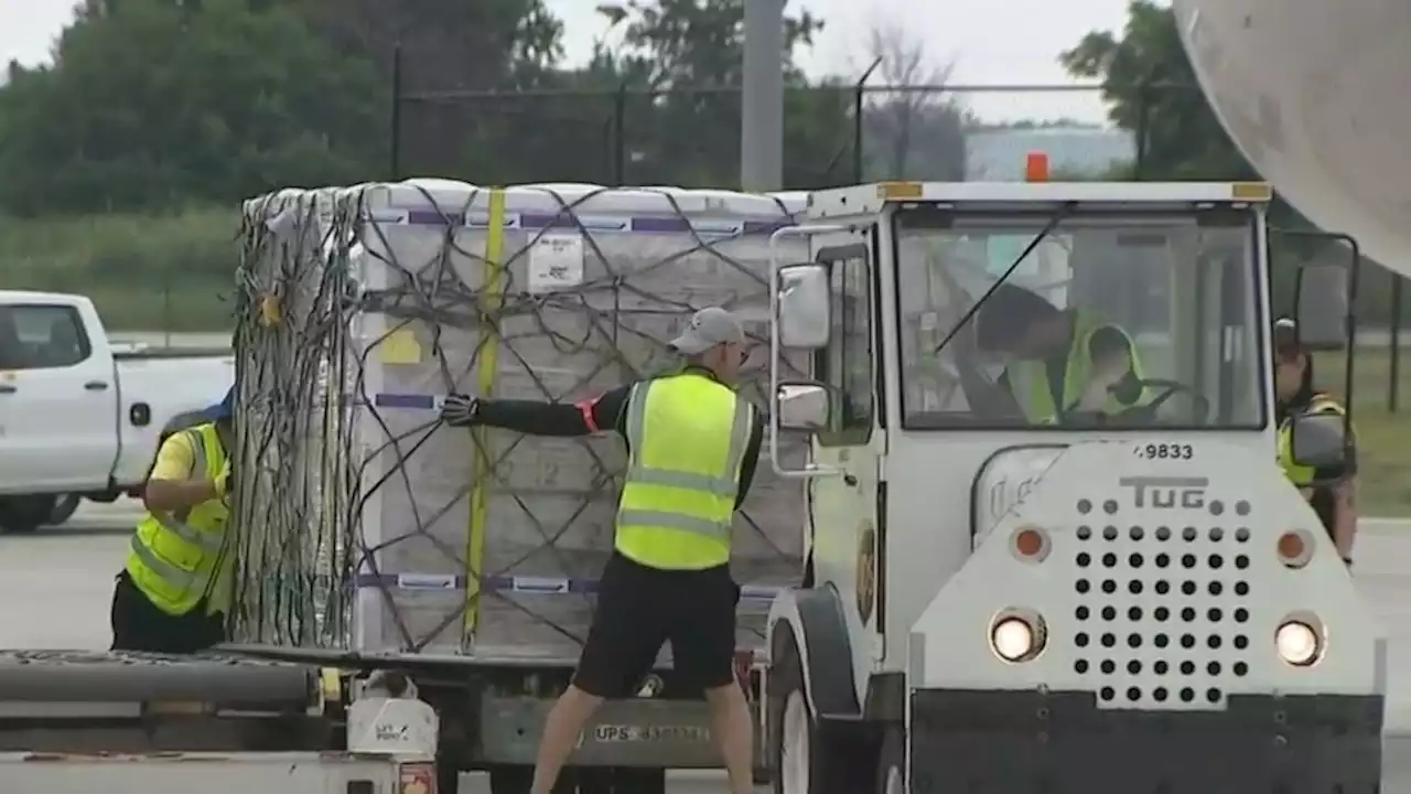 95 Tons Of Baby Formula Arrives At Philadelphia International Airport From Melbourne, Australia