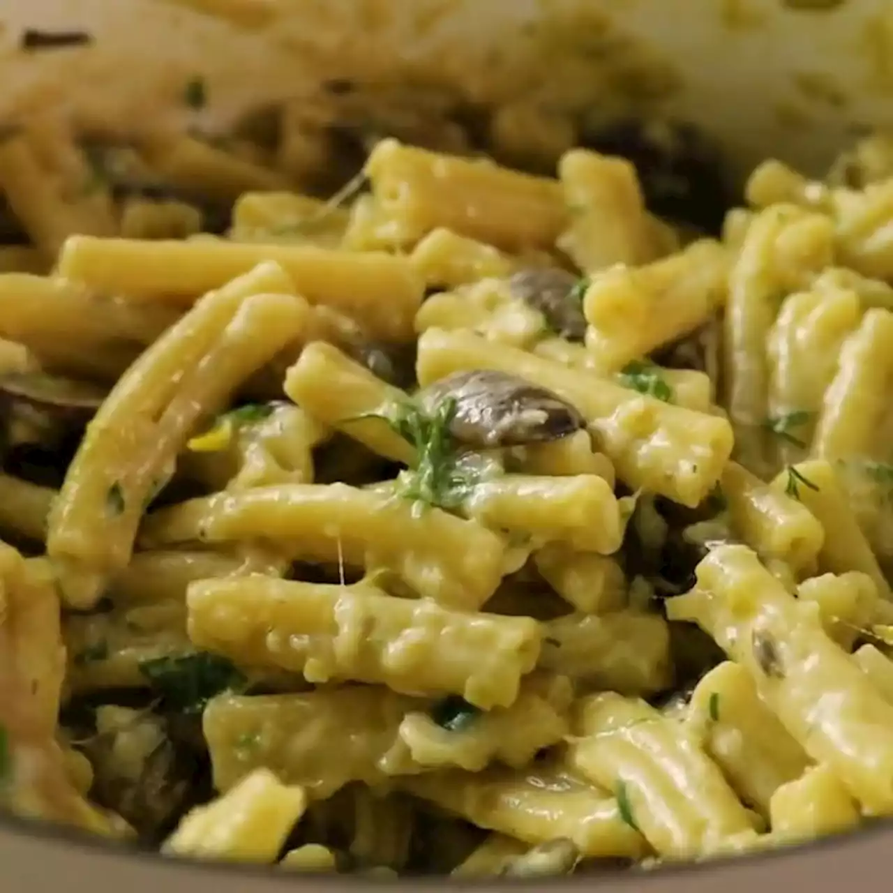 One-Pot White Wine Pasta with Mushrooms and Leeks Recipe