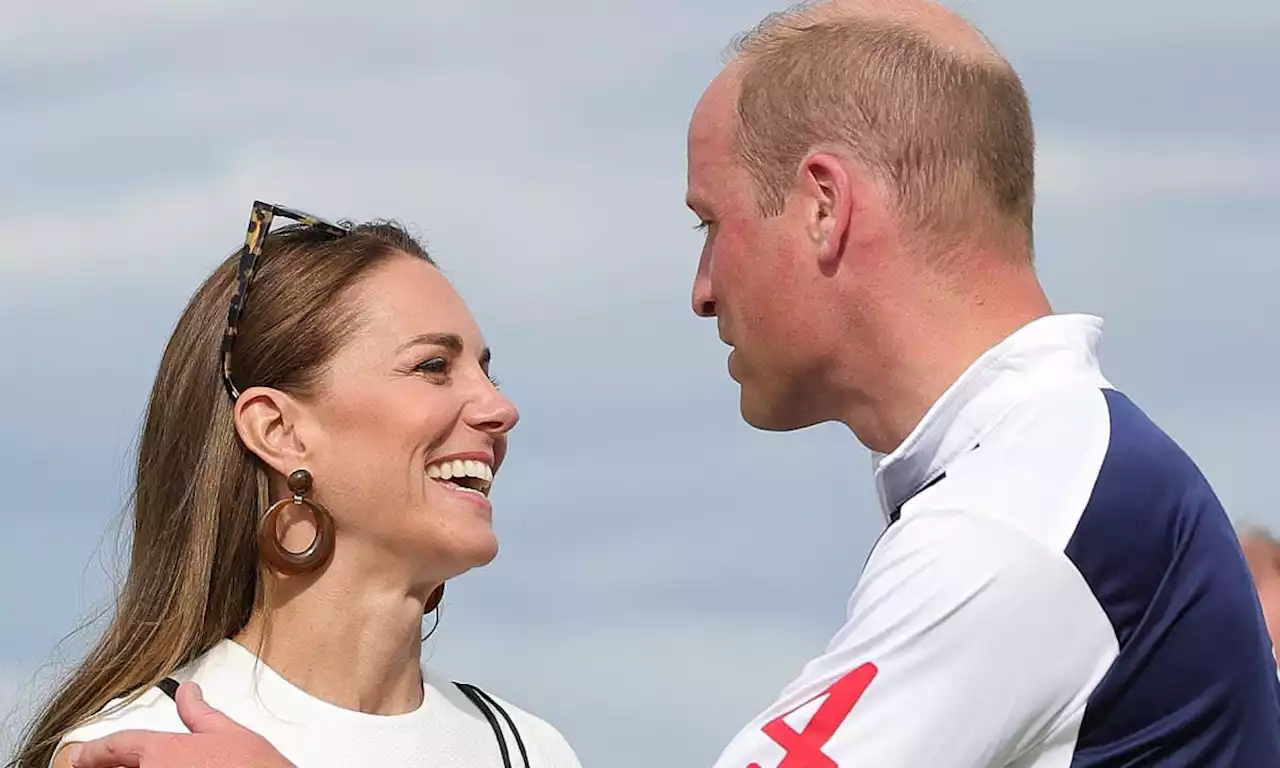 Duke and Duchess of Cambridge share rare public kiss at polo celebration