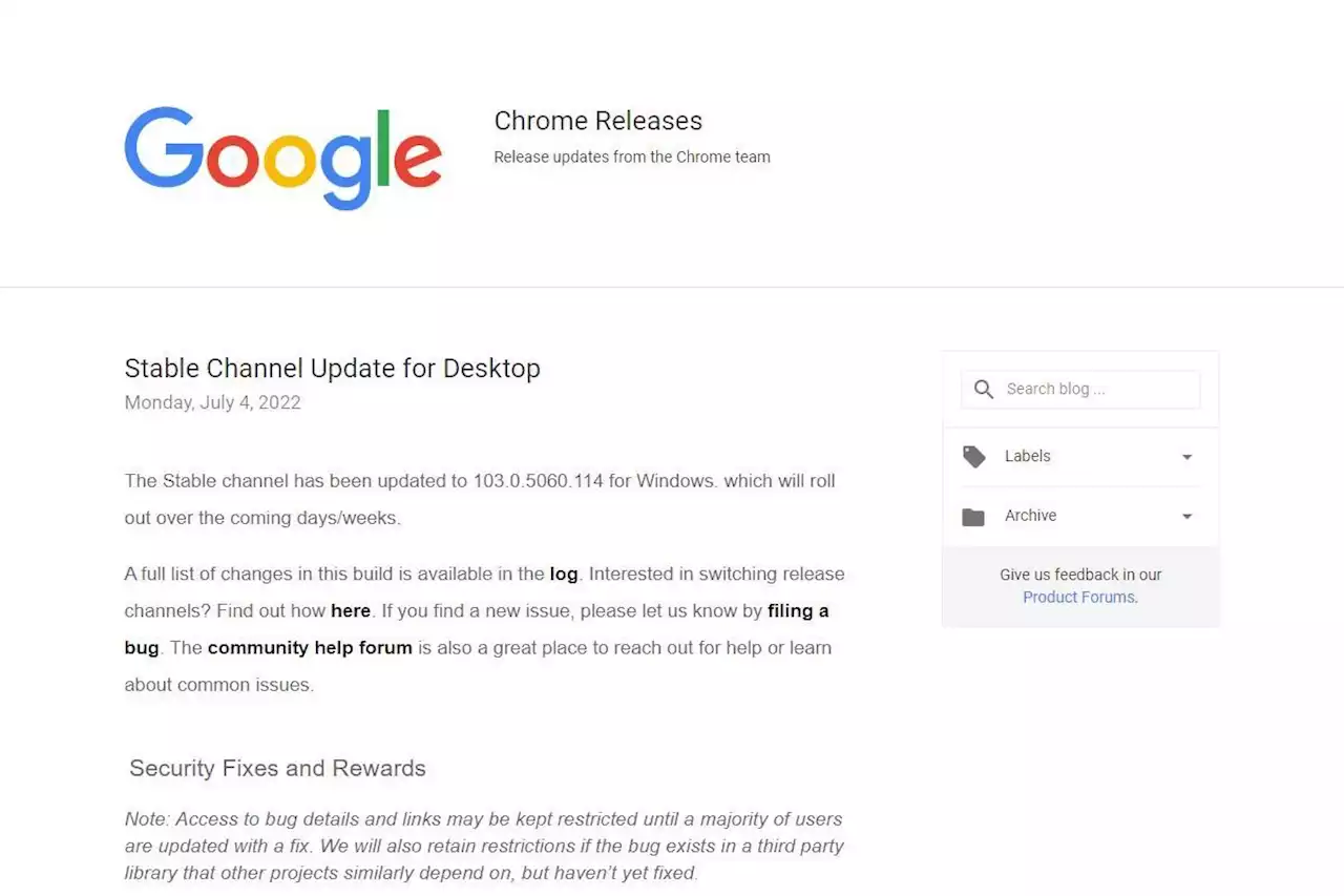 Google Chromeに重要な脆弱性、アップデートを - トピックス｜Infoseekニュース