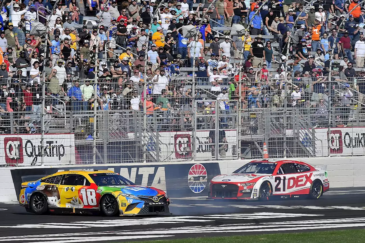 Kyle Busch says first Atlanta race was &quot;as crazy as I expected&quot;