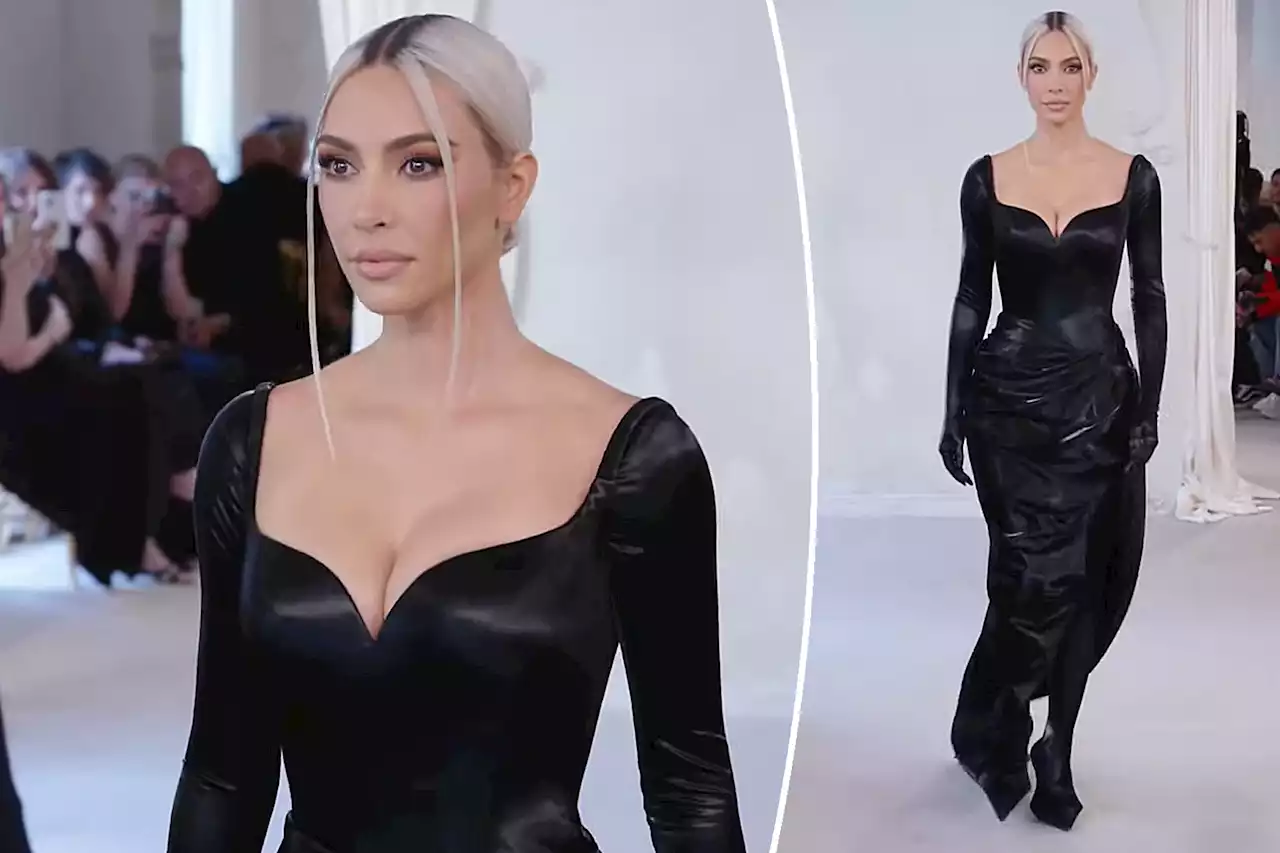 Kim Kardashian hits the runway for Balenciaga at Paris Fashion Week