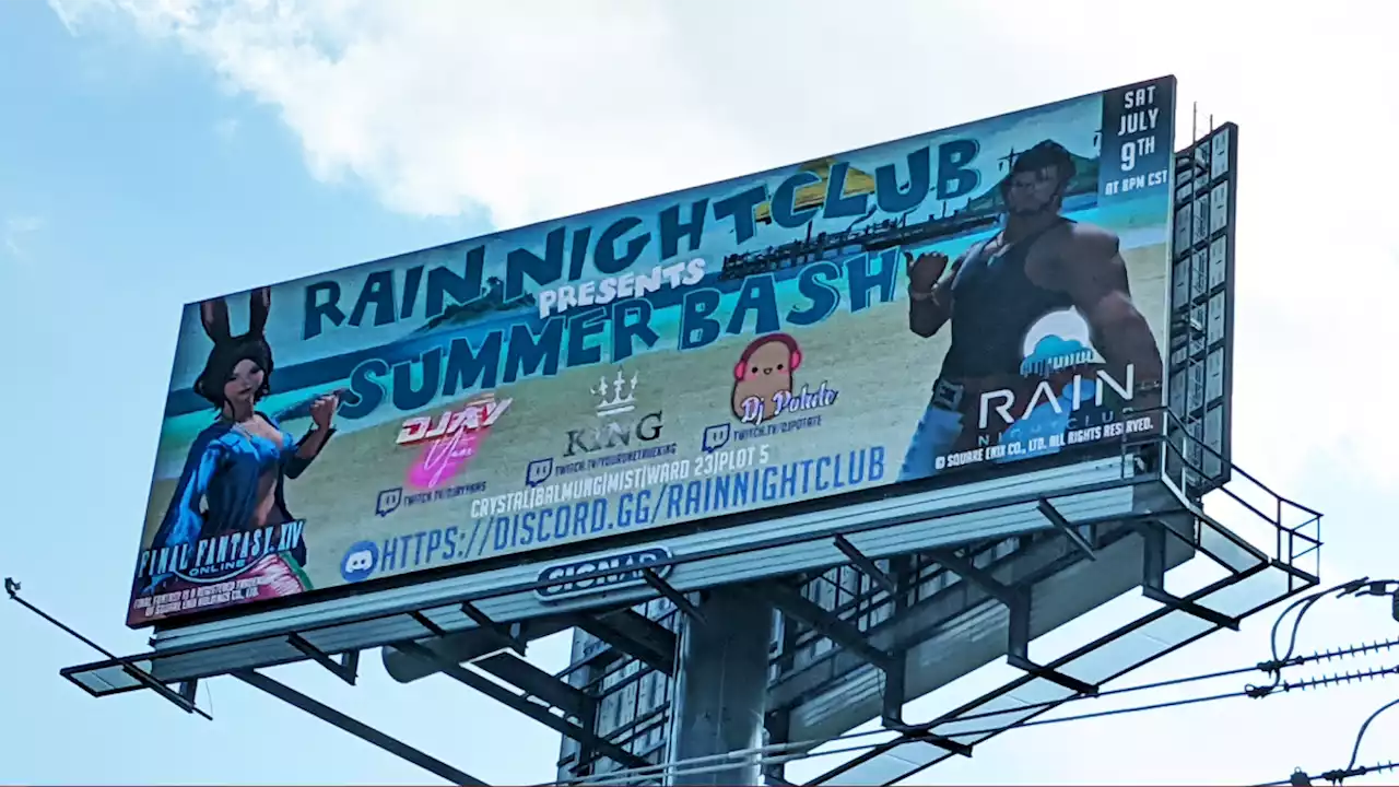 Nobody thinks buying billboards to promote this NSFW Final Fantasy 14 nightclub was a good idea