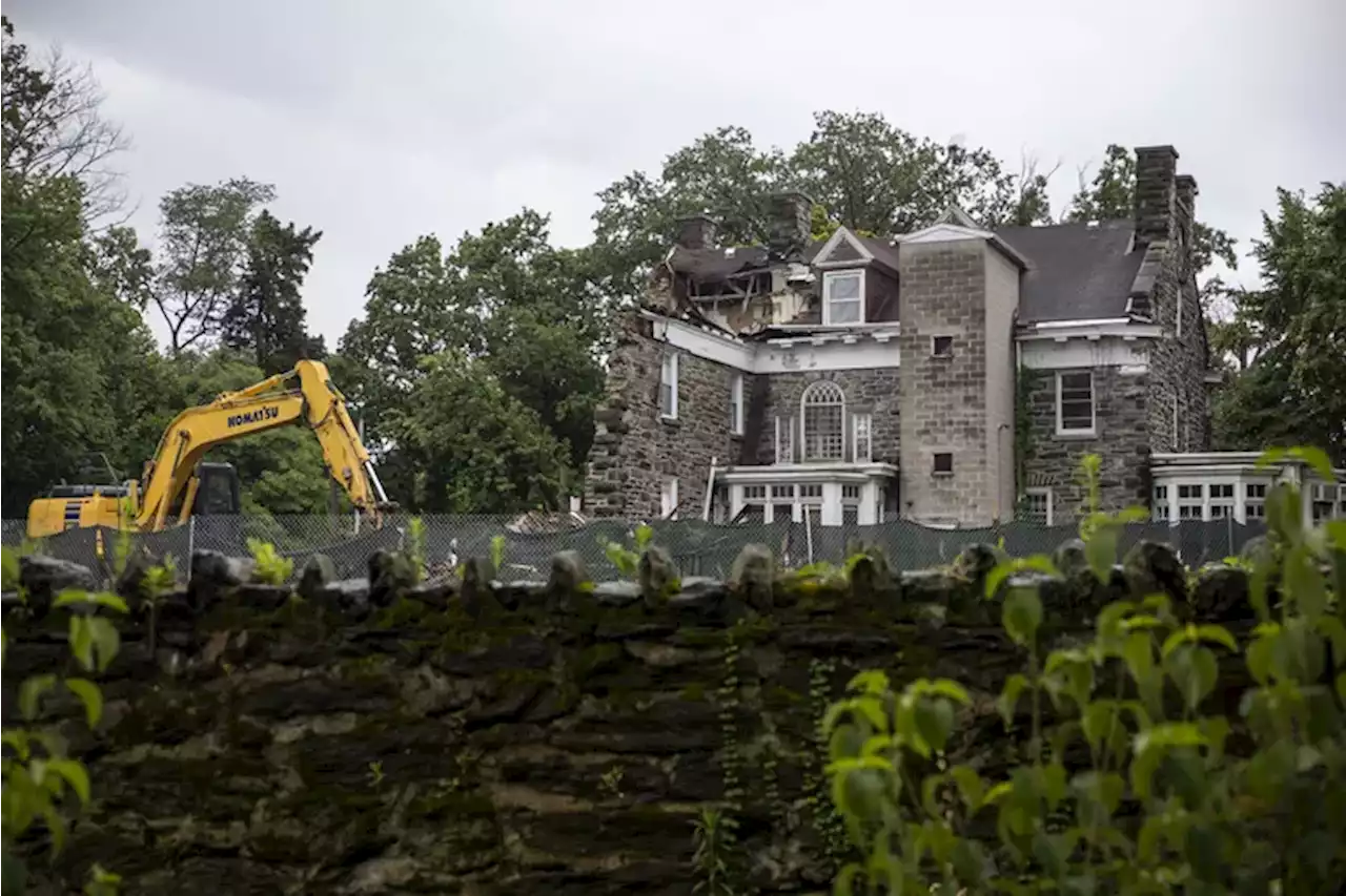 A developer demolishes an old stone mansion in Mount Airy and neighbors have questions