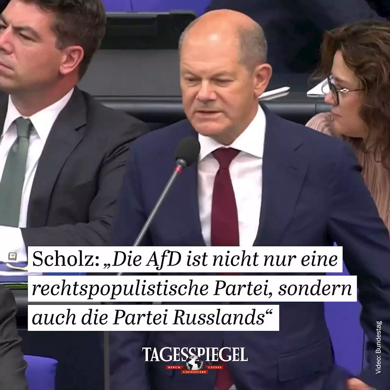 Scholz kritisiert AfD als Handlangerin Russlands