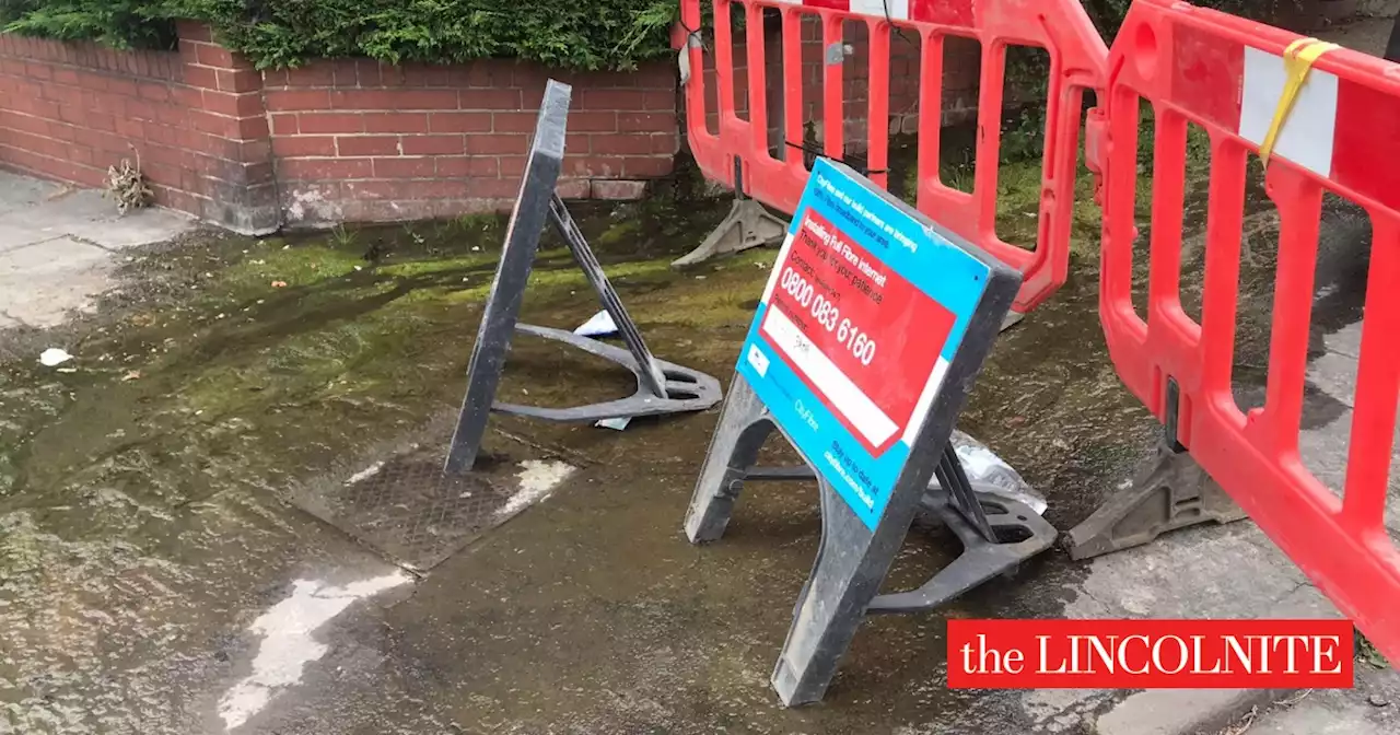 Water leak leaves pavement looking like swamp in Lincoln