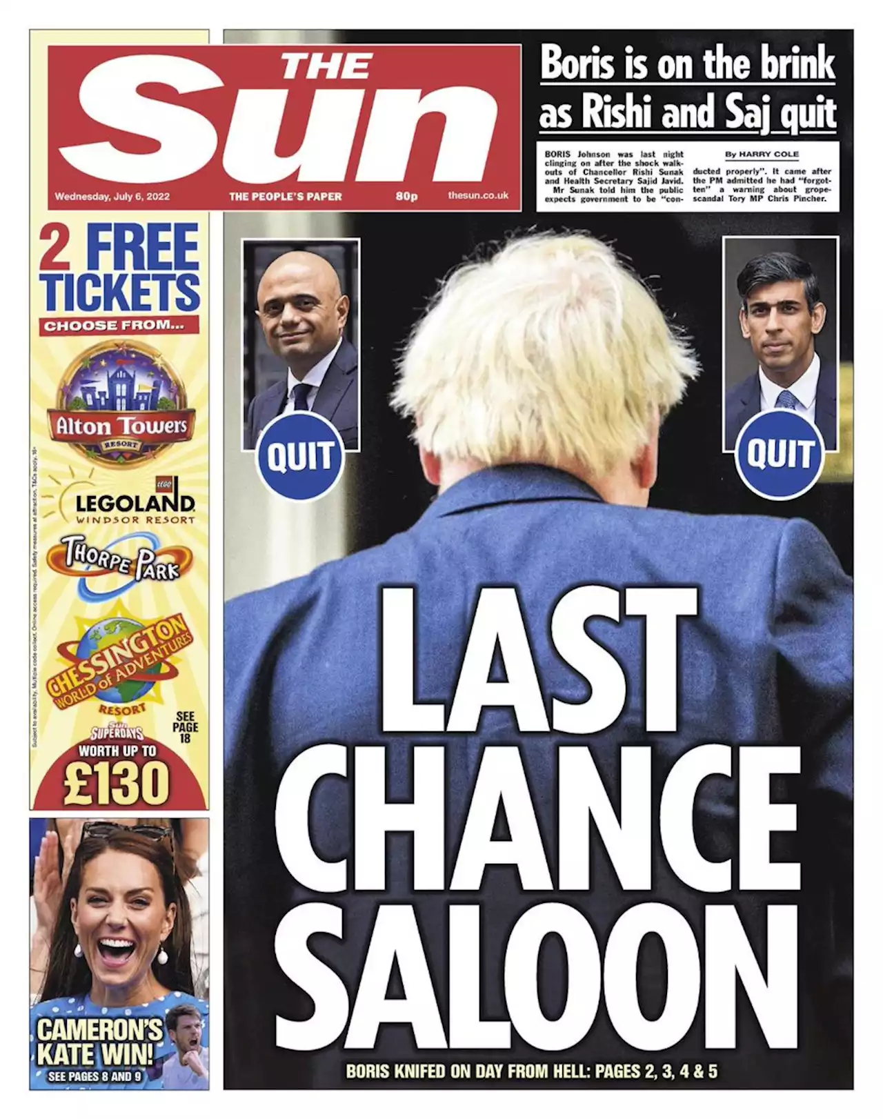 Boris clings on to power as Sunak & Javid resign & lay into leadership