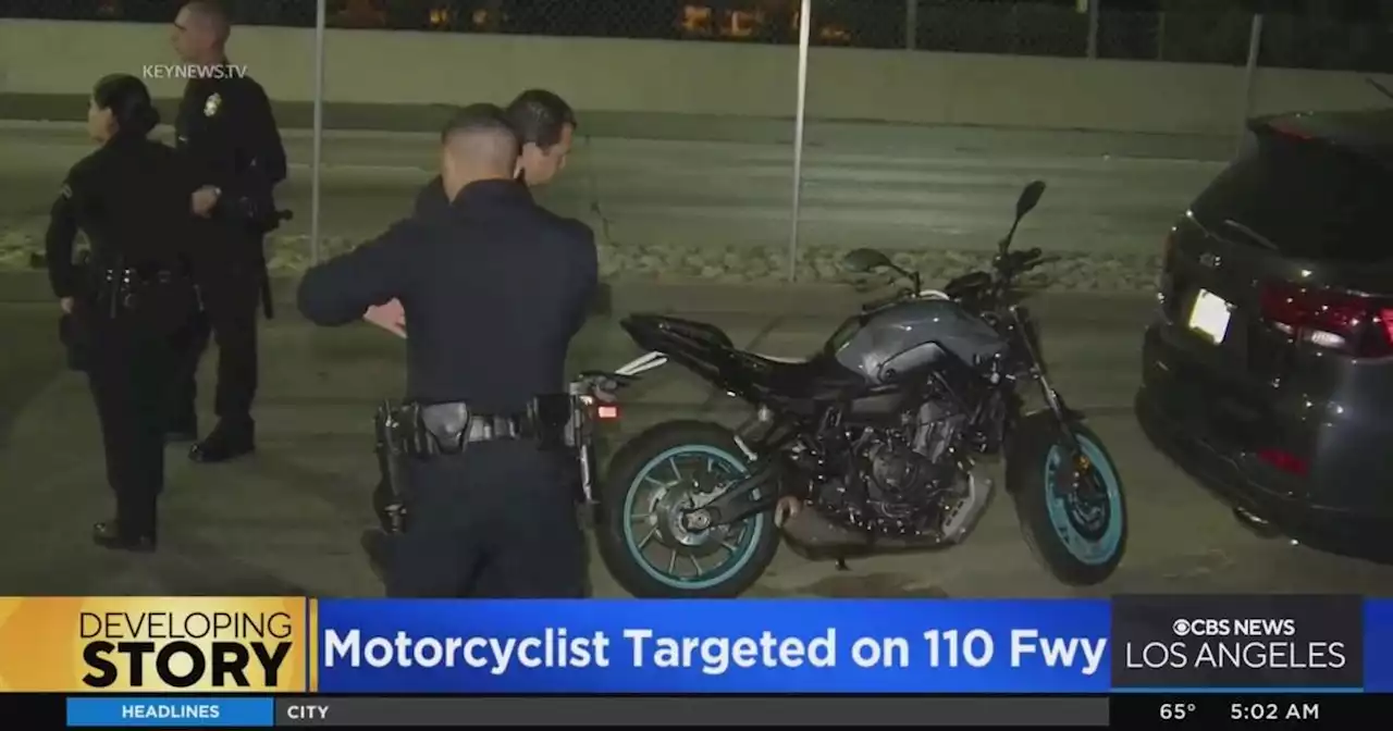 Motorcyclist shot on 110 Freeway in South Pasadena