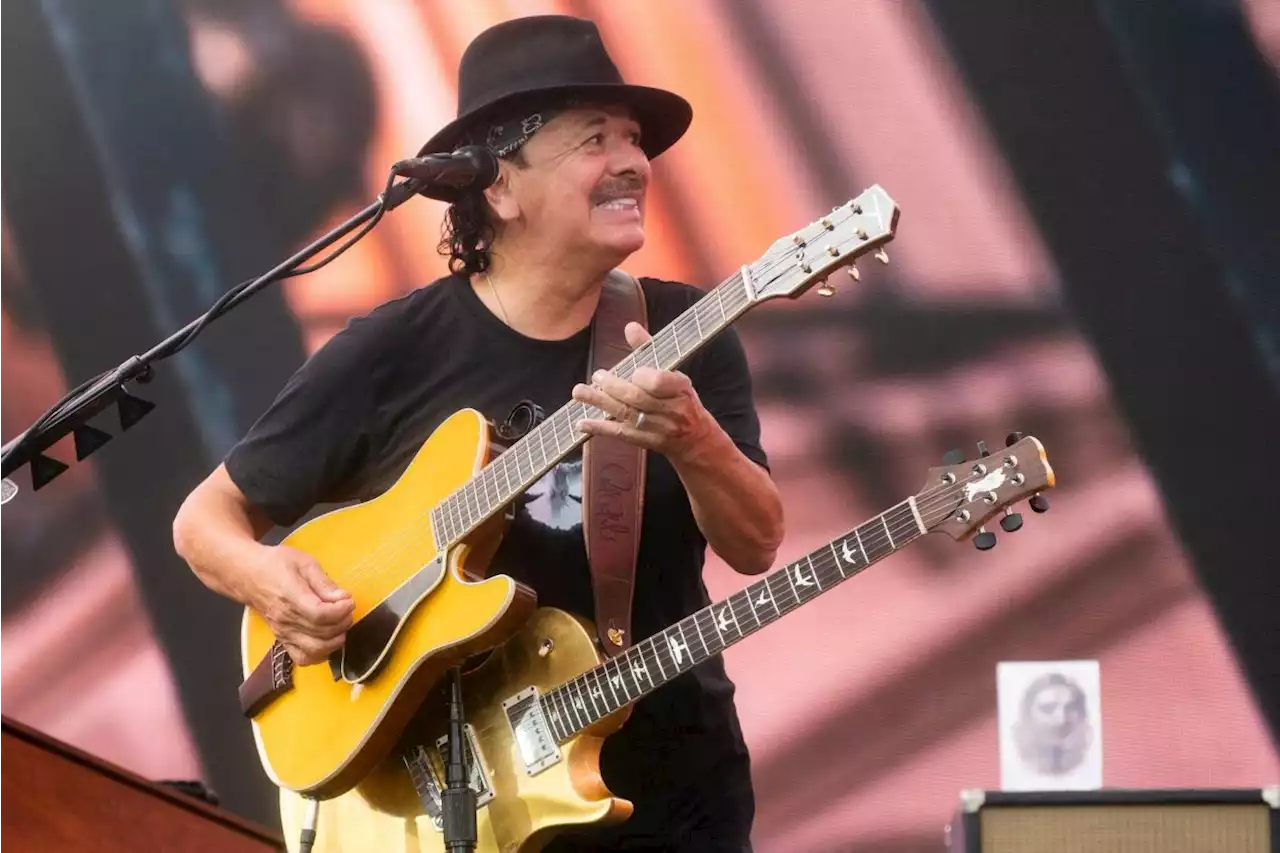Guitarist Santana collapses on stage after he 'forgot to eat and drink water'