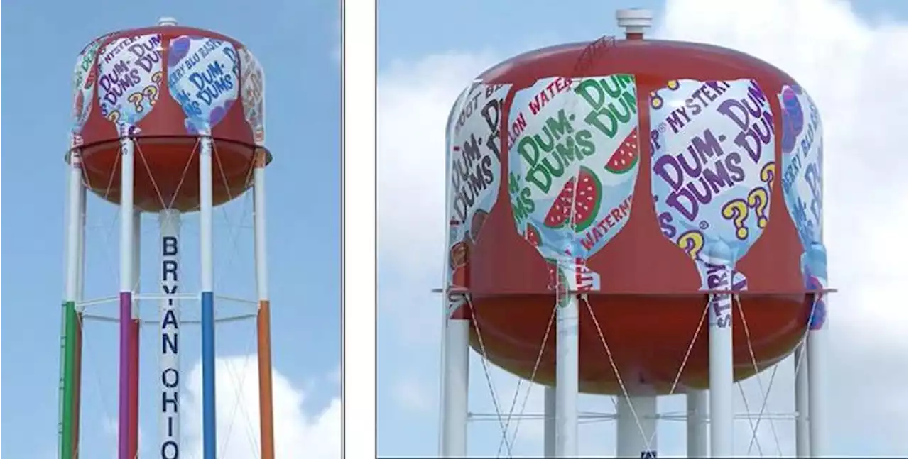 Ohio water tower gets sweet, new design