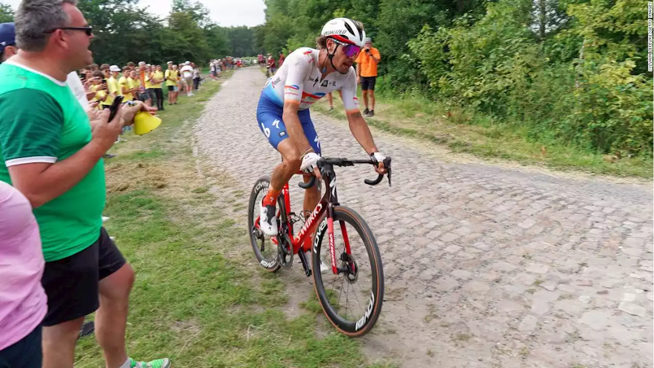 Cyclist Daniel Oss withdraws from Tour de France after breaking neck in high-speed crash with fan