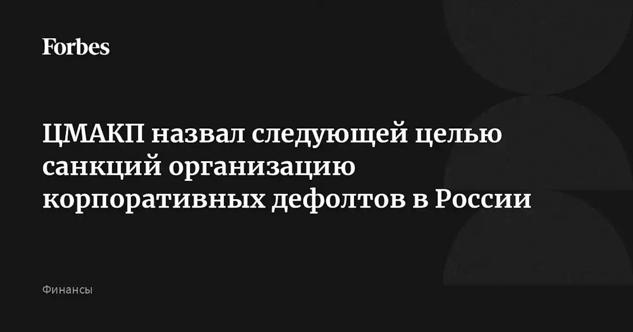 ЦМАКП назвал следующей целью санкций организацию корпоративных дефолтов в России