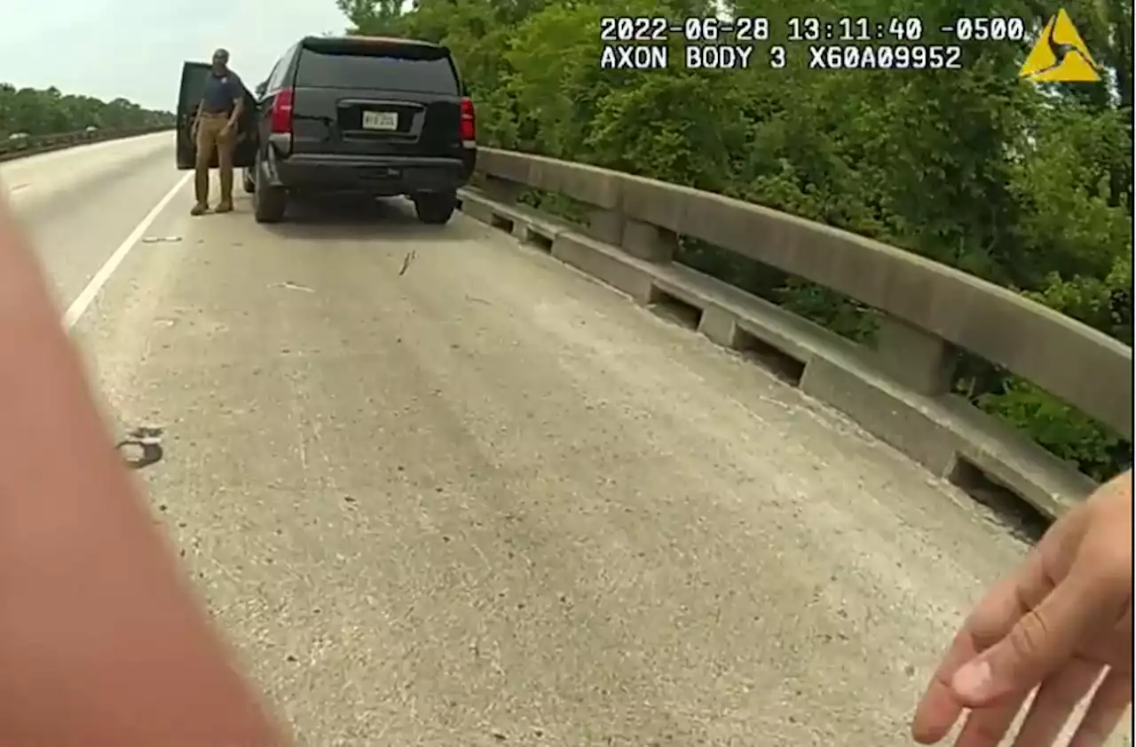 ‘Well I’ll be...’ reaction from La. state trooper as he realizes he’s just pulled over head of LSP for speeding