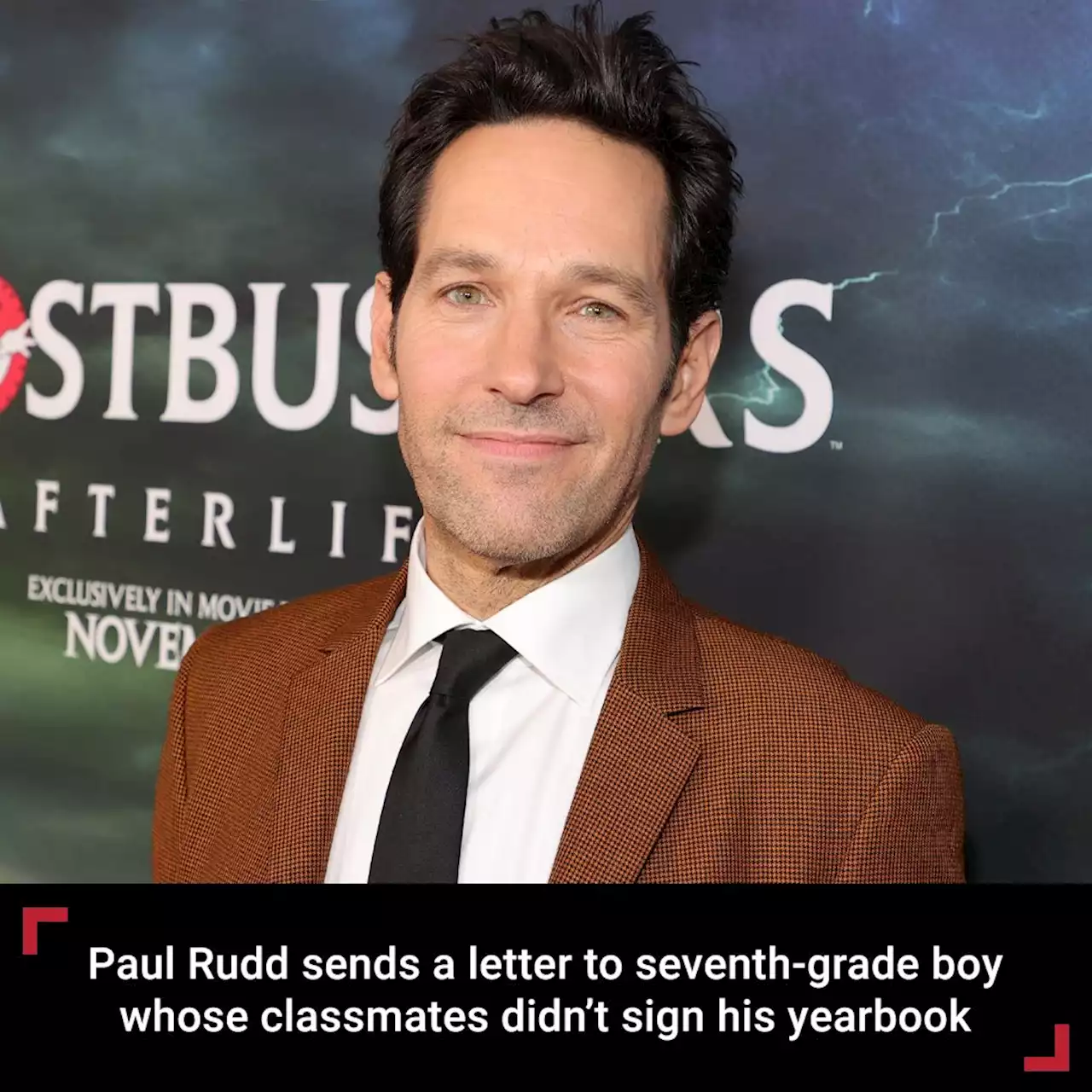 Paul Rudd sends a letter to seventh-grade boy whose classmates didn’t sign his yearbook: 'Things get better'