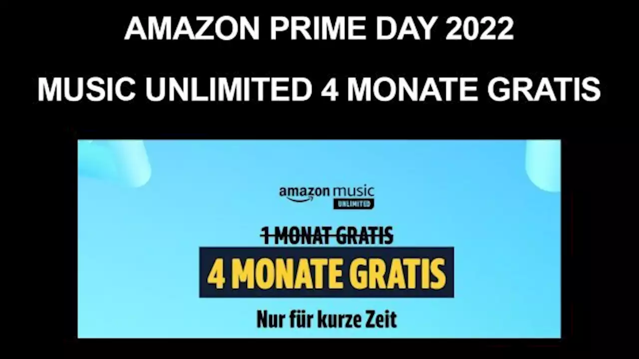 Frühe Prime-Day-Angebote: Music Unlimited 4 Monate gratis