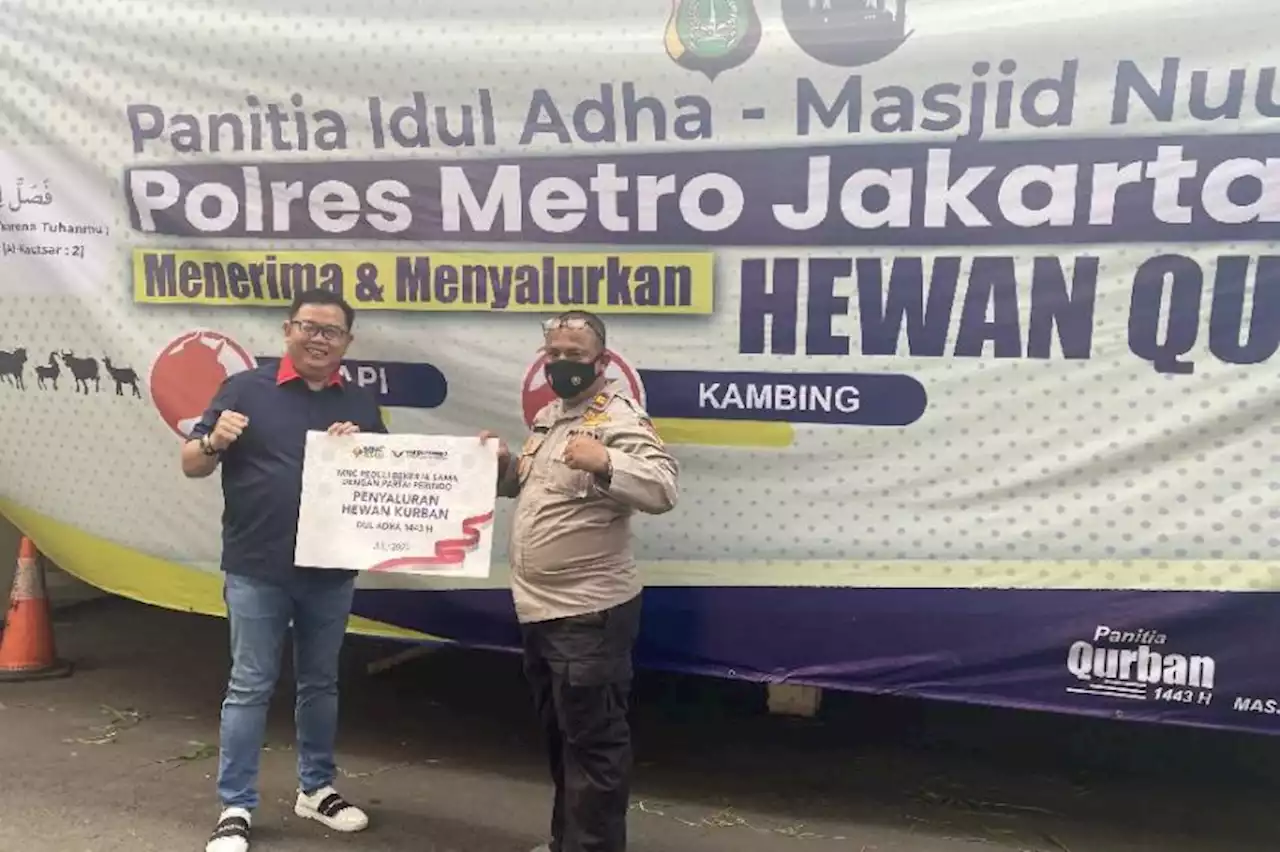 MNC Peduli Bersama Perindo Salurkan Hewan Kurban ke Polres Jakarta Selatan