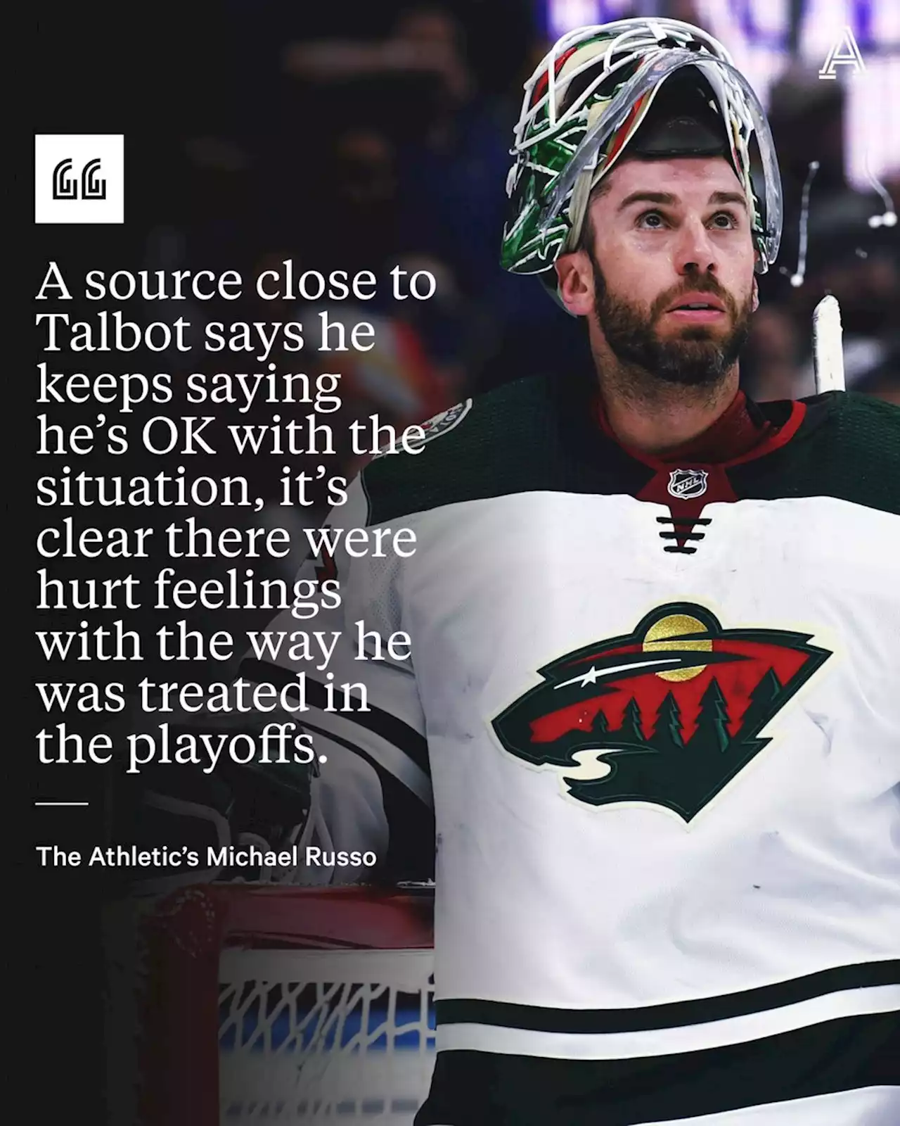 Wild hope Marc-Andre Fleury re-signing won’t create another tense situation with Cam Talbot - The Athletic