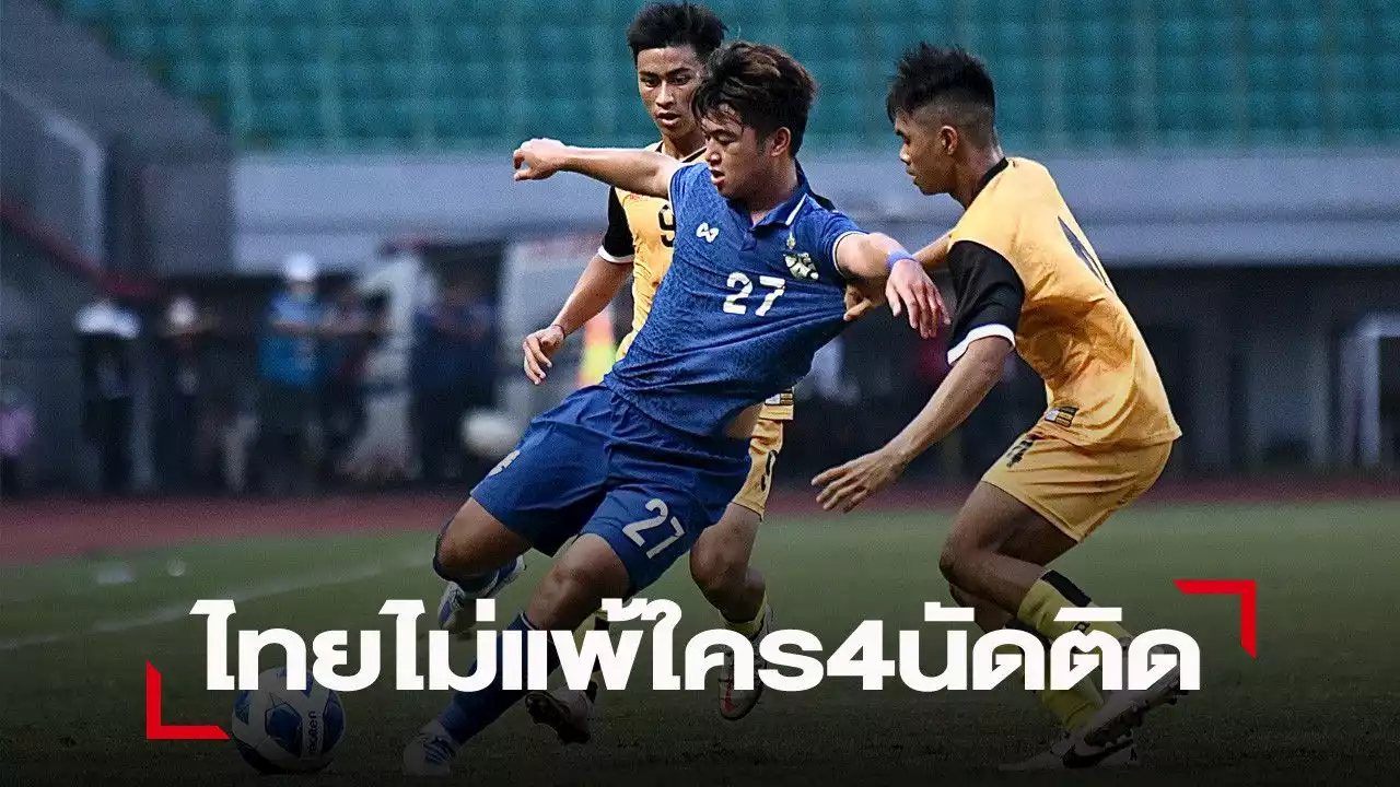 U19 ไทย อัด บูรไน 2-0 ยังไม่แพ้ในในศึกฟุตบอลชิงแชมป์อาเซียน