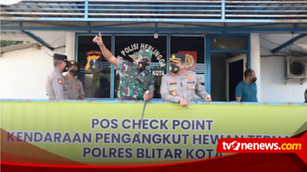 Polres Blitar Kota Lakukan Penyekatan Hewan Kurban di Perbatasan, Jelang Idul Adha