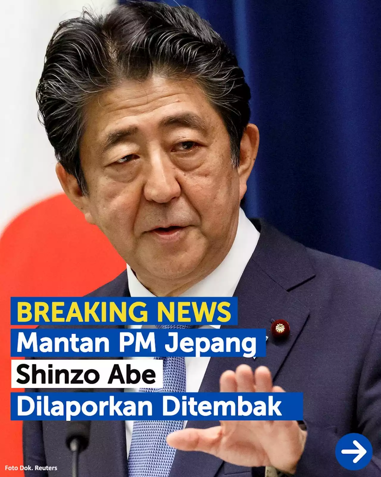 Mantan PM Jepang Shinzo Abe Ditembak Saat Berpidato di Jepang Barat