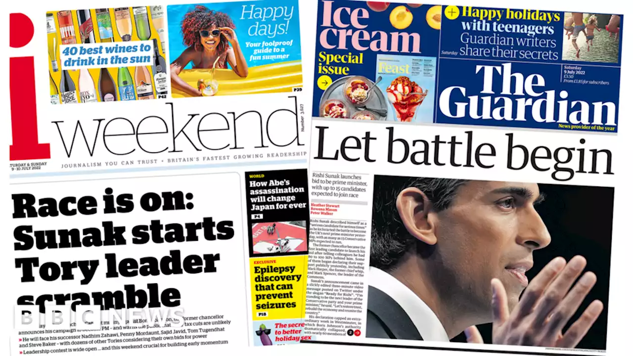 Newspaper headlines: Sunak says 'tax cuts must wait' as 'battle begins'