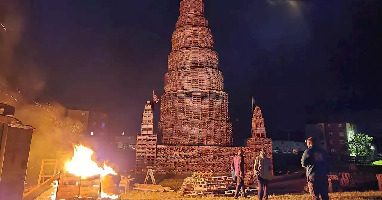 Corcrain bonfire goes up in flames along side firework display