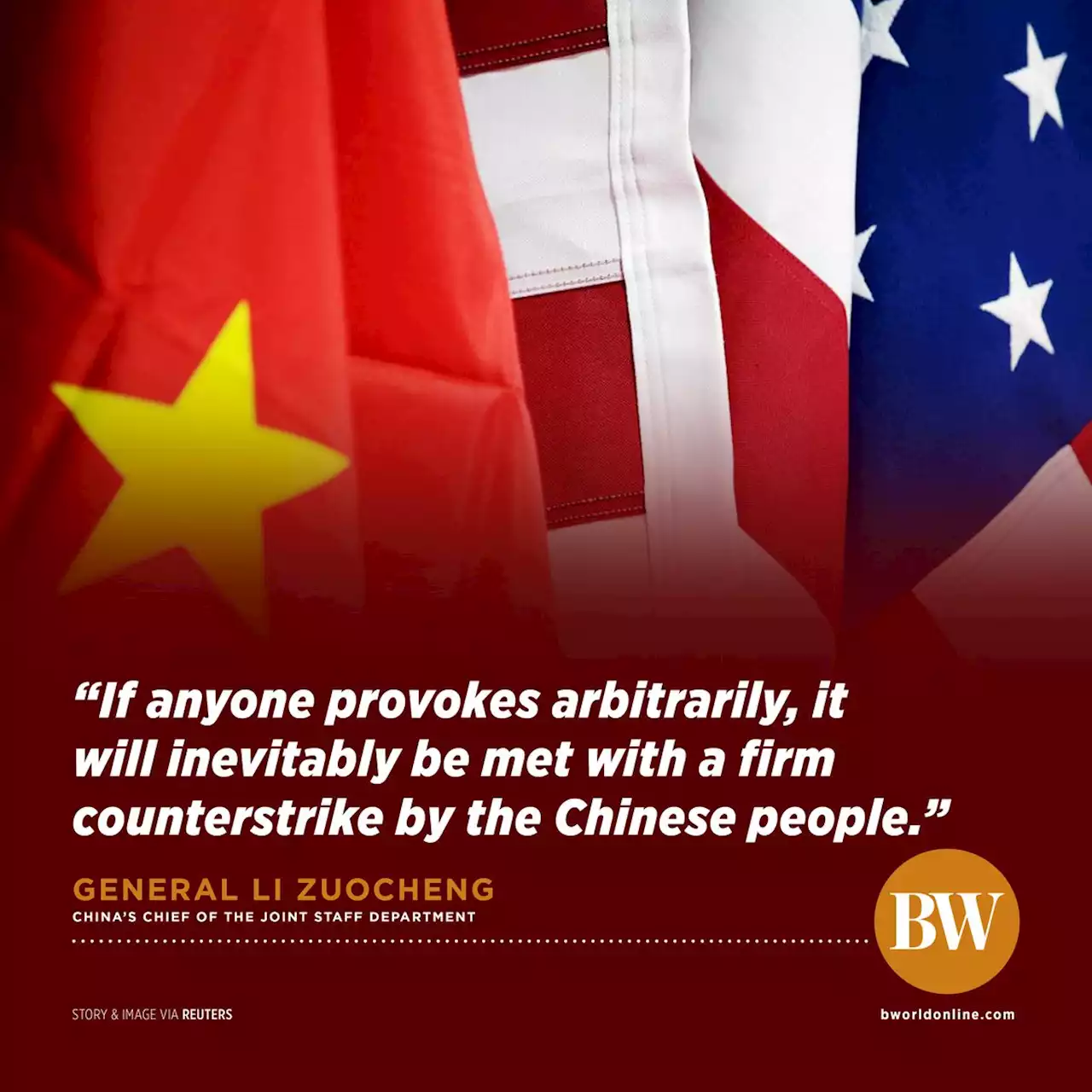 China warns top US general off ‘arbitrary provocations’ - BusinessWorld Online