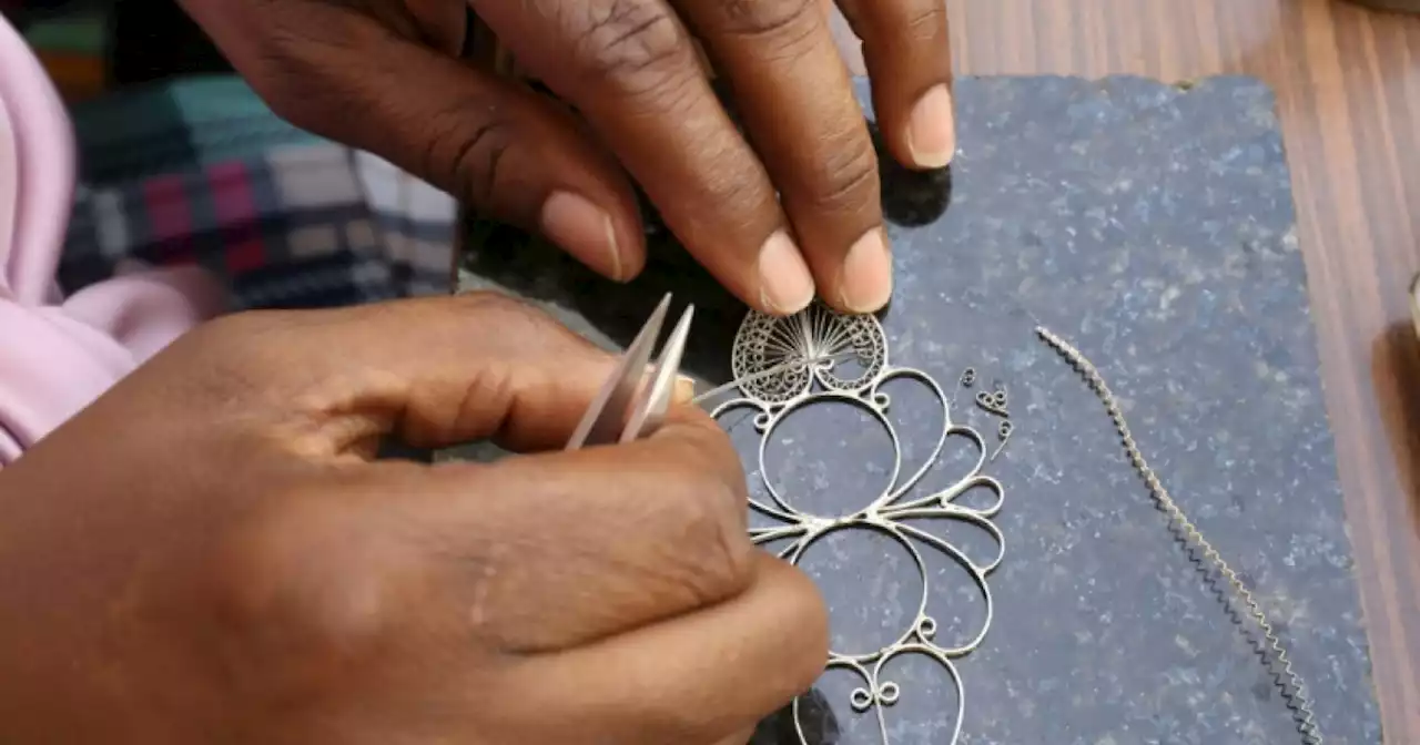 Libya traditional jewellery hangs on by silver thread