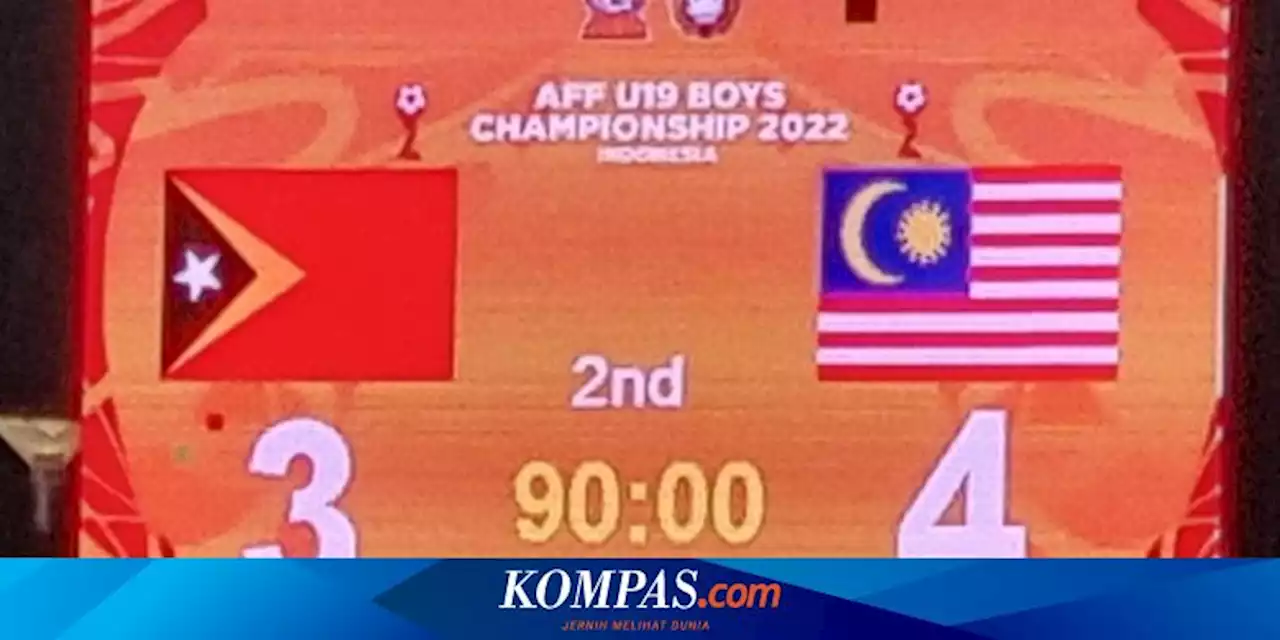 Klasemen Piala AFF U19 2022: Malaysia Temani Laos ke Semifinal