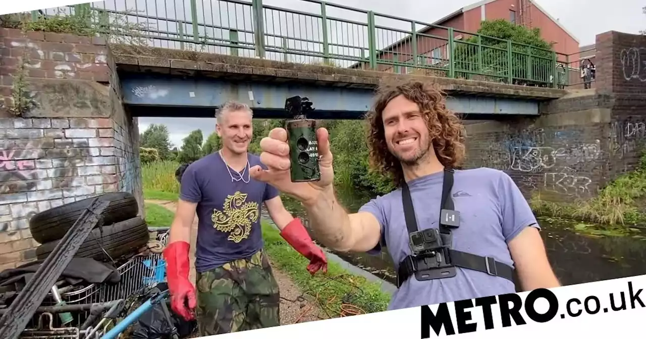 Grenade and a jar of voodoo charms: Magnet fisherman rates his strangest finds