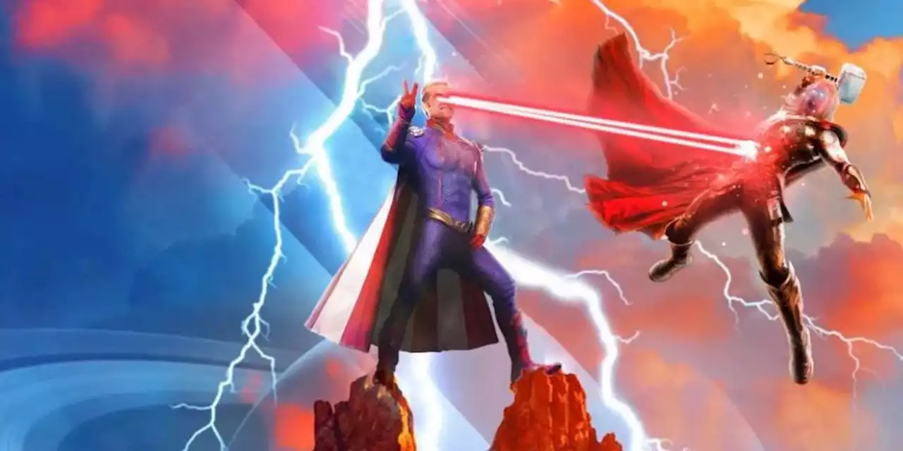 Homelander Kills Thor In Funny Love & Thunder Poster Shared By The Boys