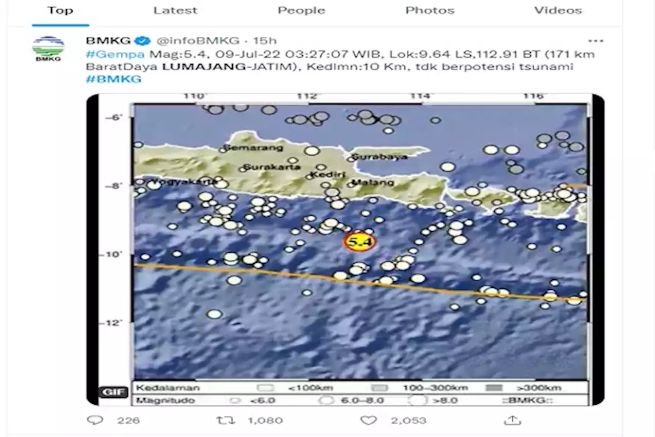 Rentetan Gempa Bumi Guncang Lumajang, Sehari Sudah 54 Kali