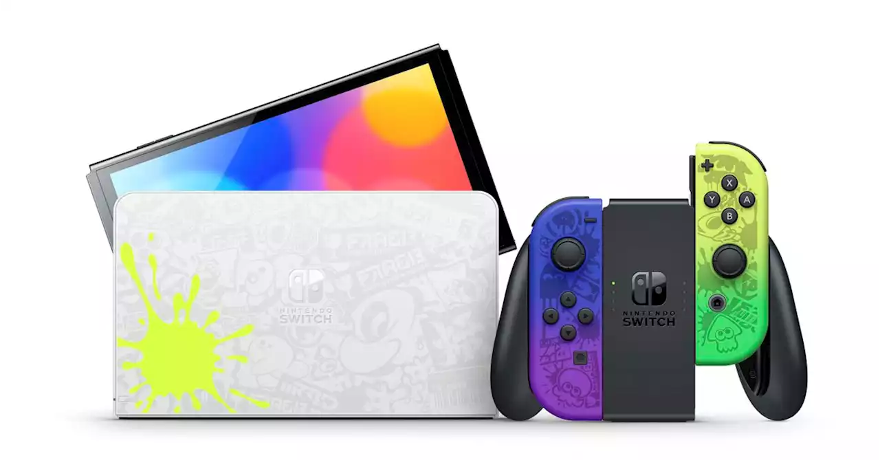 Nintendo made a colorful Switch OLED covered in Splatoon 3 ink