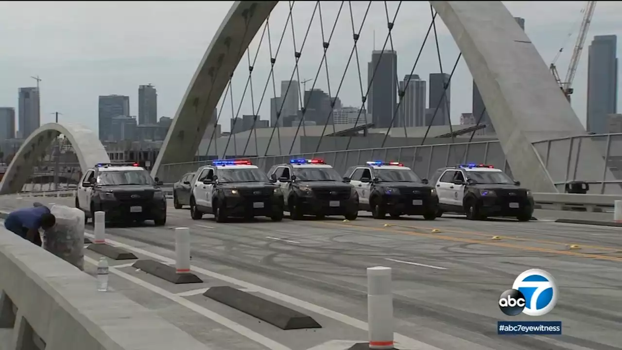 LAPD shuts down Sixth Street Bridge again to limit disruptive activities, blocked traffic