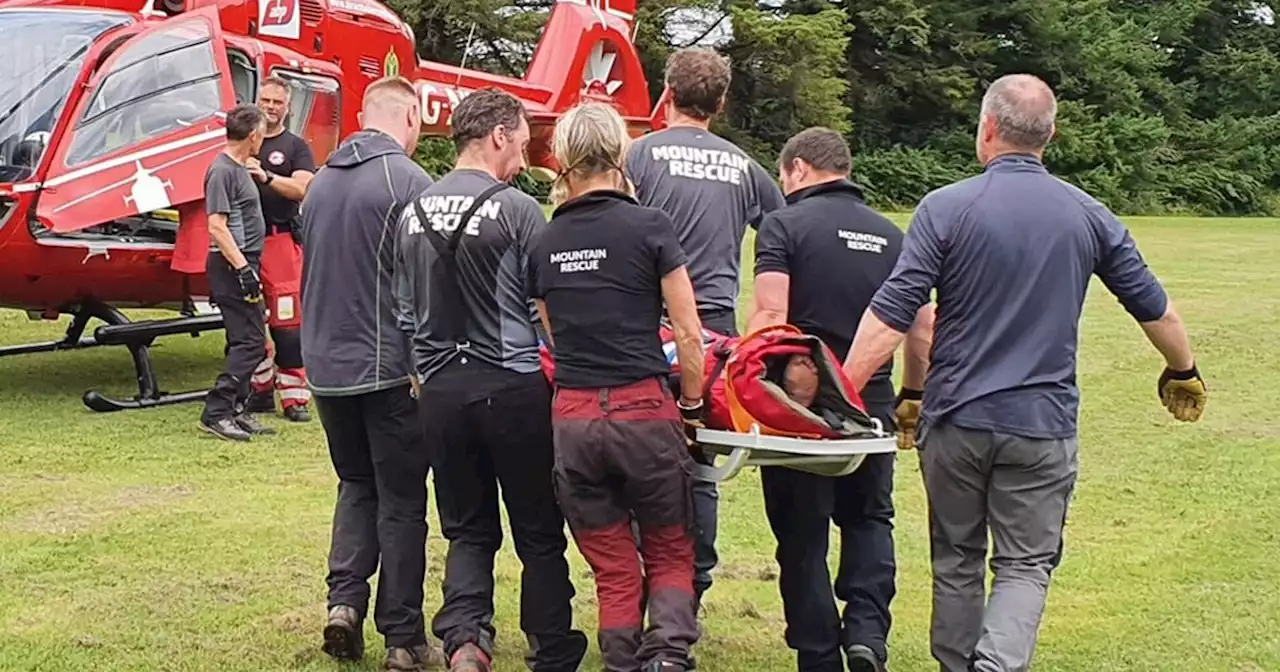 Mountain biker rescued after sustaining serious injury