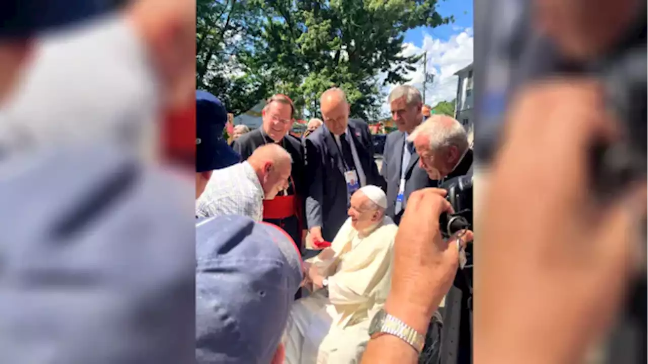 Pope Francis makes surprise visit to Quebec rehab centre | CBC News