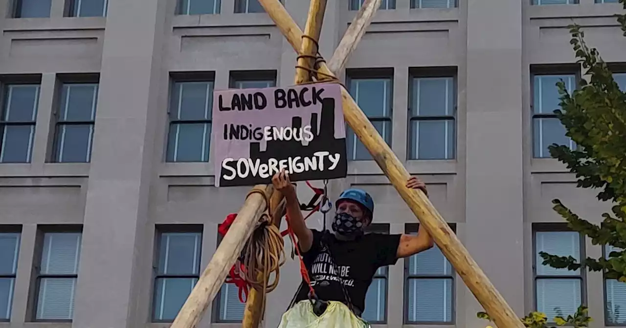 Indigenous-Led Blockade Demands Biden Declare Climate Emergency, End Oil Leasing