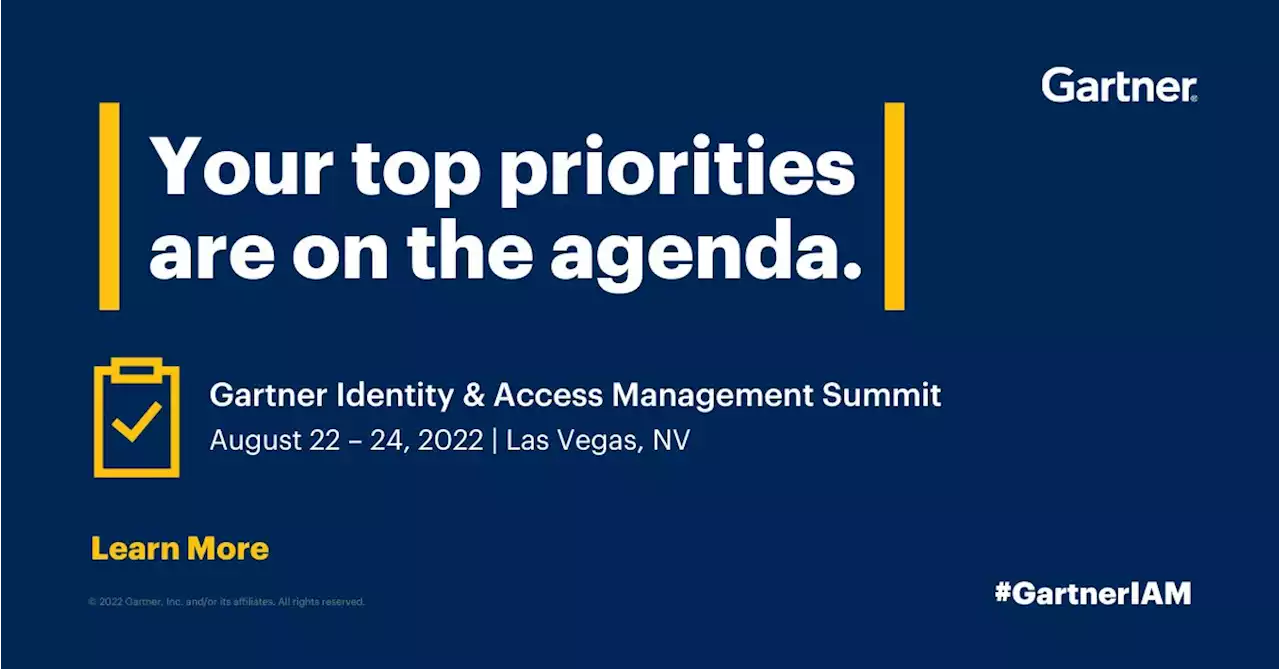 Gartner Identity & Access Management Summit 2022, Las Vegas, NV