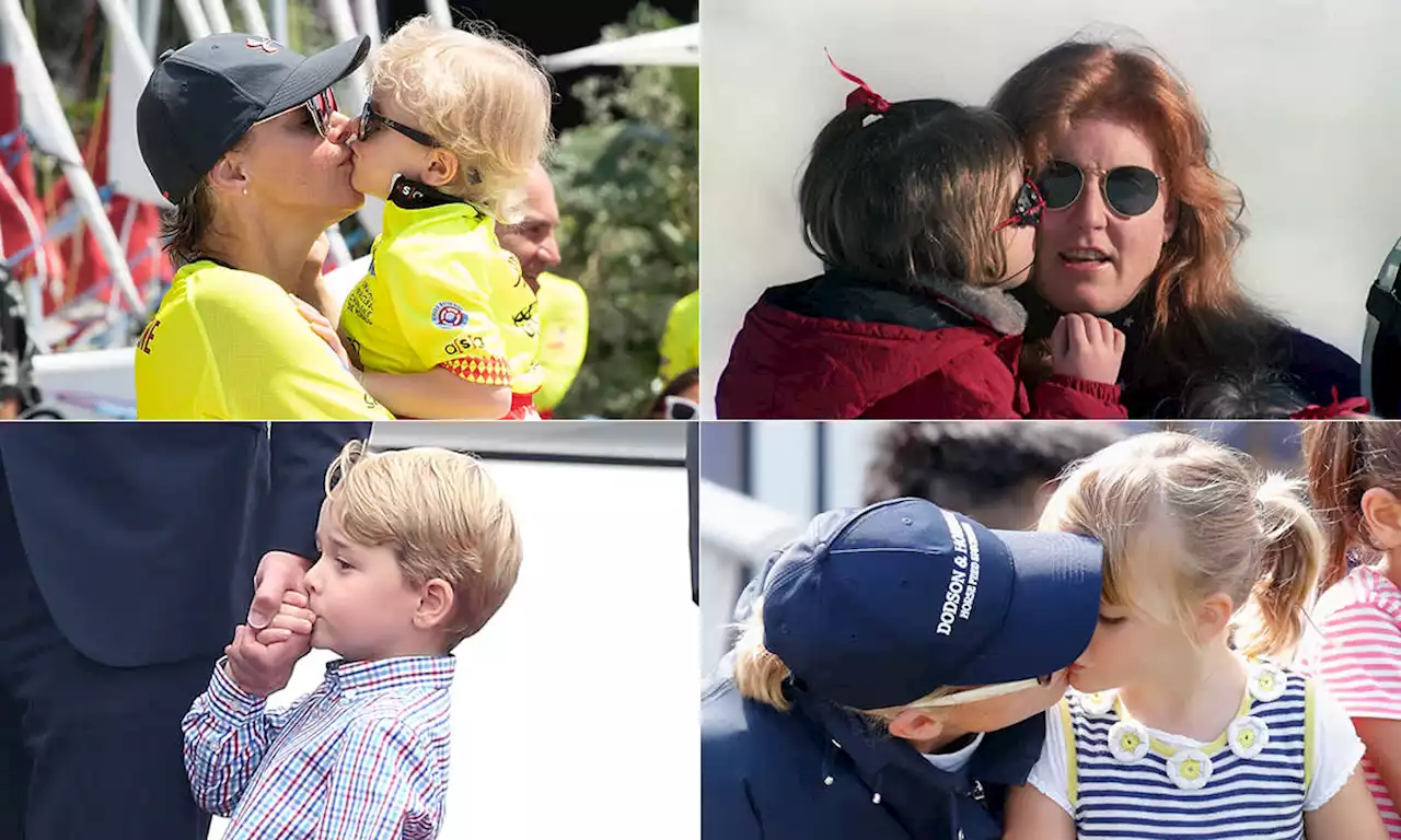 7 sweet photos of royal children kissing their parents in public