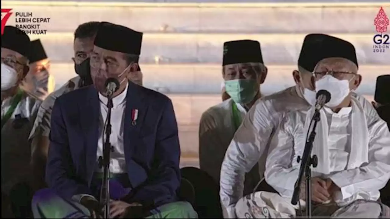 Diiringi Selawat, Jokowi dan Ma ruf Amin Hadiri Zikir Kebangsaan, Ajak Umat Syukuri Kemerdekaan