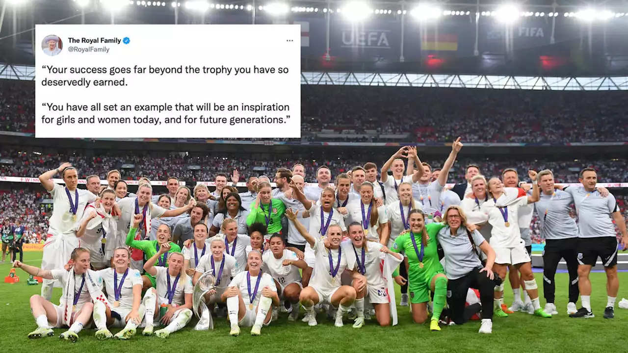 It came home: Queen leads congratulations to 'inspirational' Lionesses after Euros victory