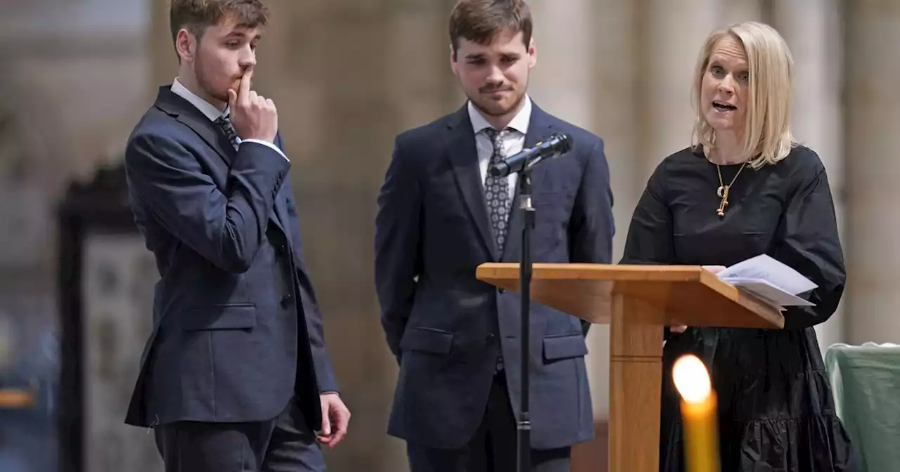 Harry Gration's sons give tearful funeral speech as family plan 2nd send-off