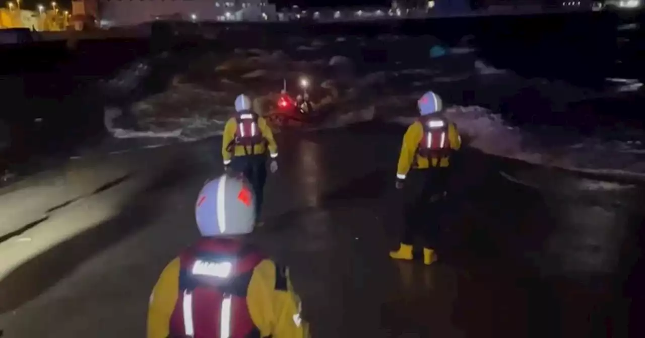 Man 'moments from death' pulled from sea after being overwhelmed by waves